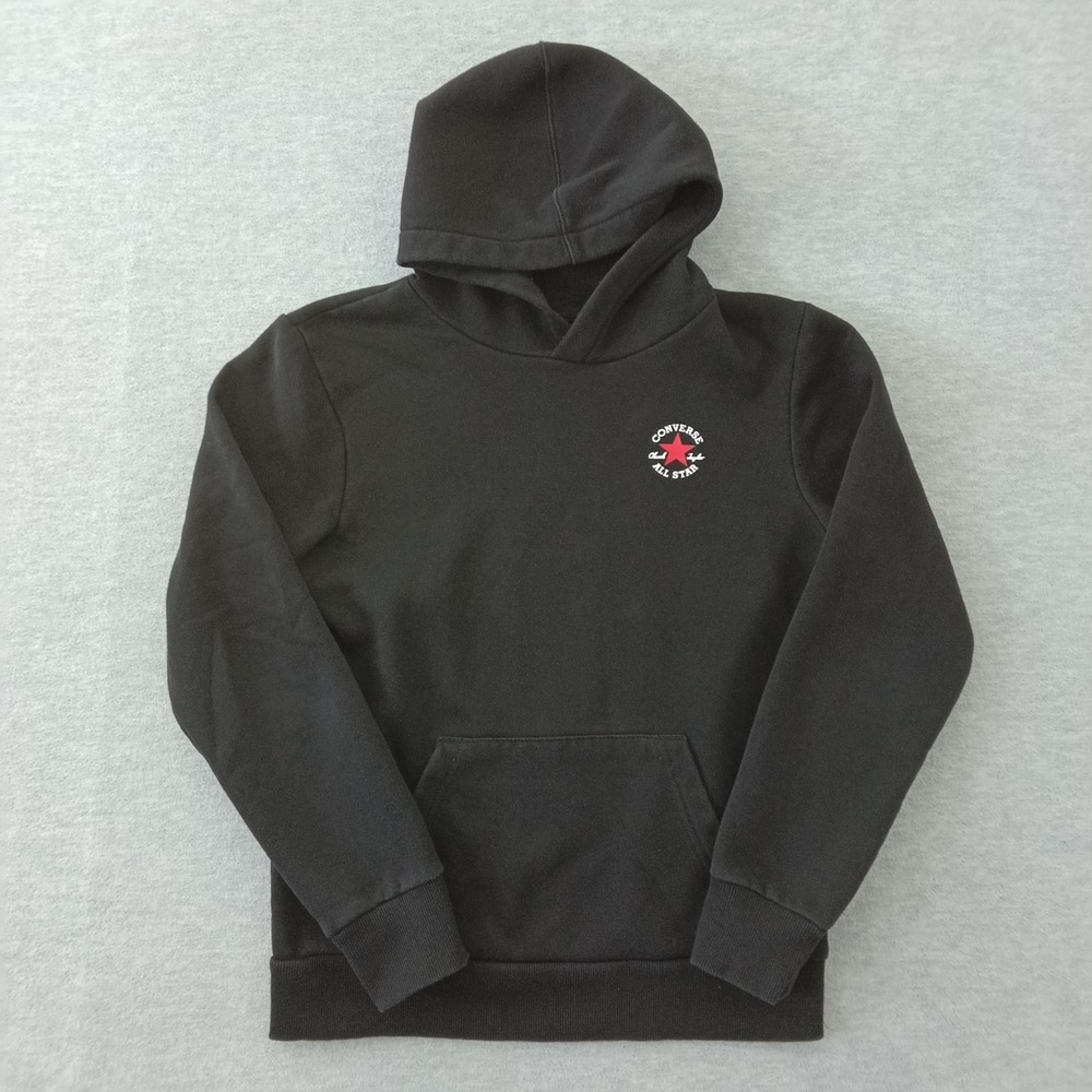 Converse All Star Chuck Taylor Kids Black Pullover Hoodie Size Large 12-13